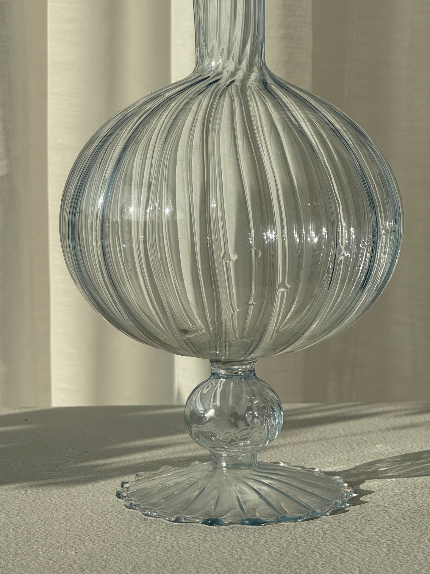 Swirling blue vase