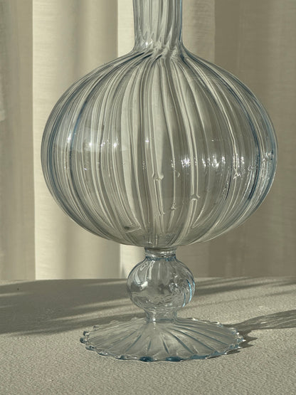 Swirling blue vase