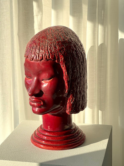 Handmade ceramic head