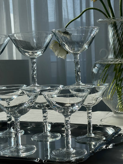Handmade cocktail glasses