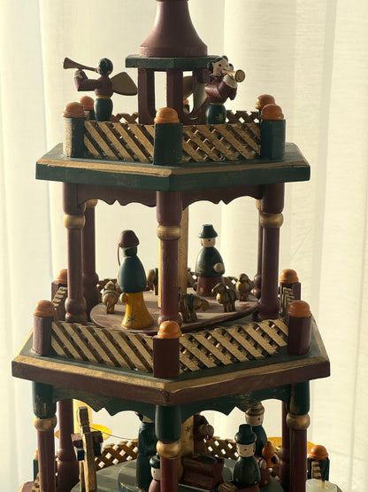 Brown and green pyramid