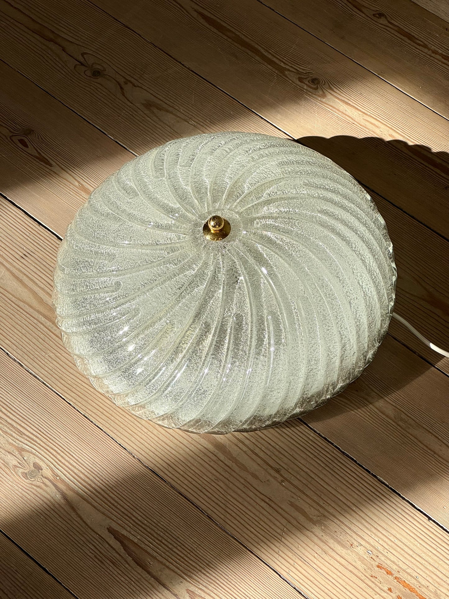 Swirling Murano glass lamp
