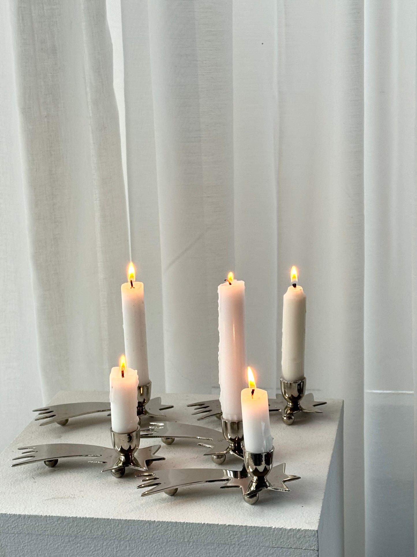 Shooting star candle holder