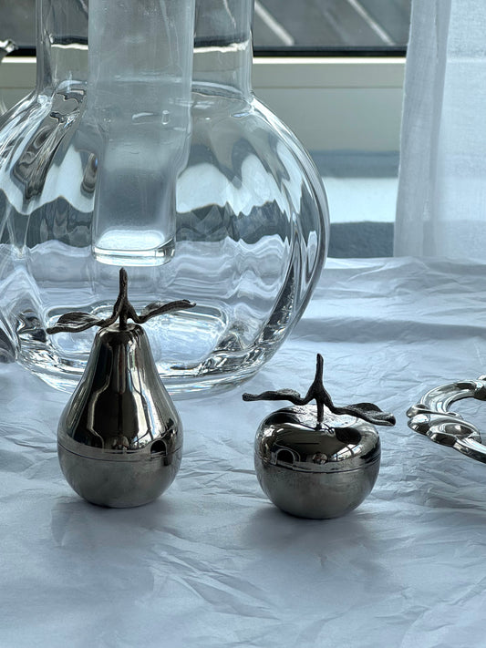 Silver plated salt bowls
