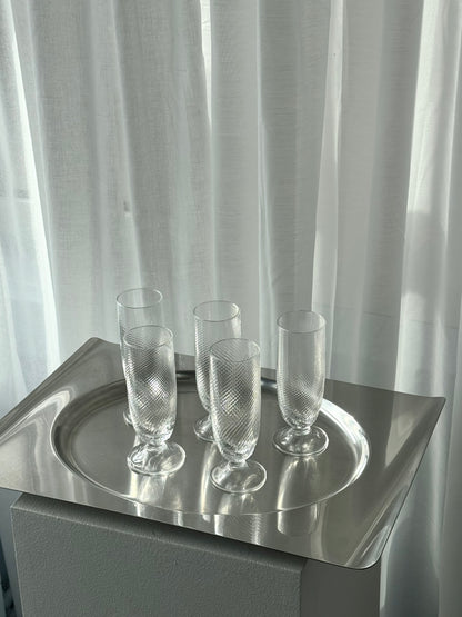 Swirling tall glasses