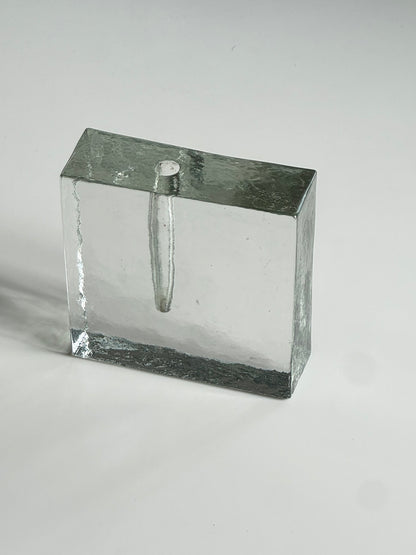 Square glass vase