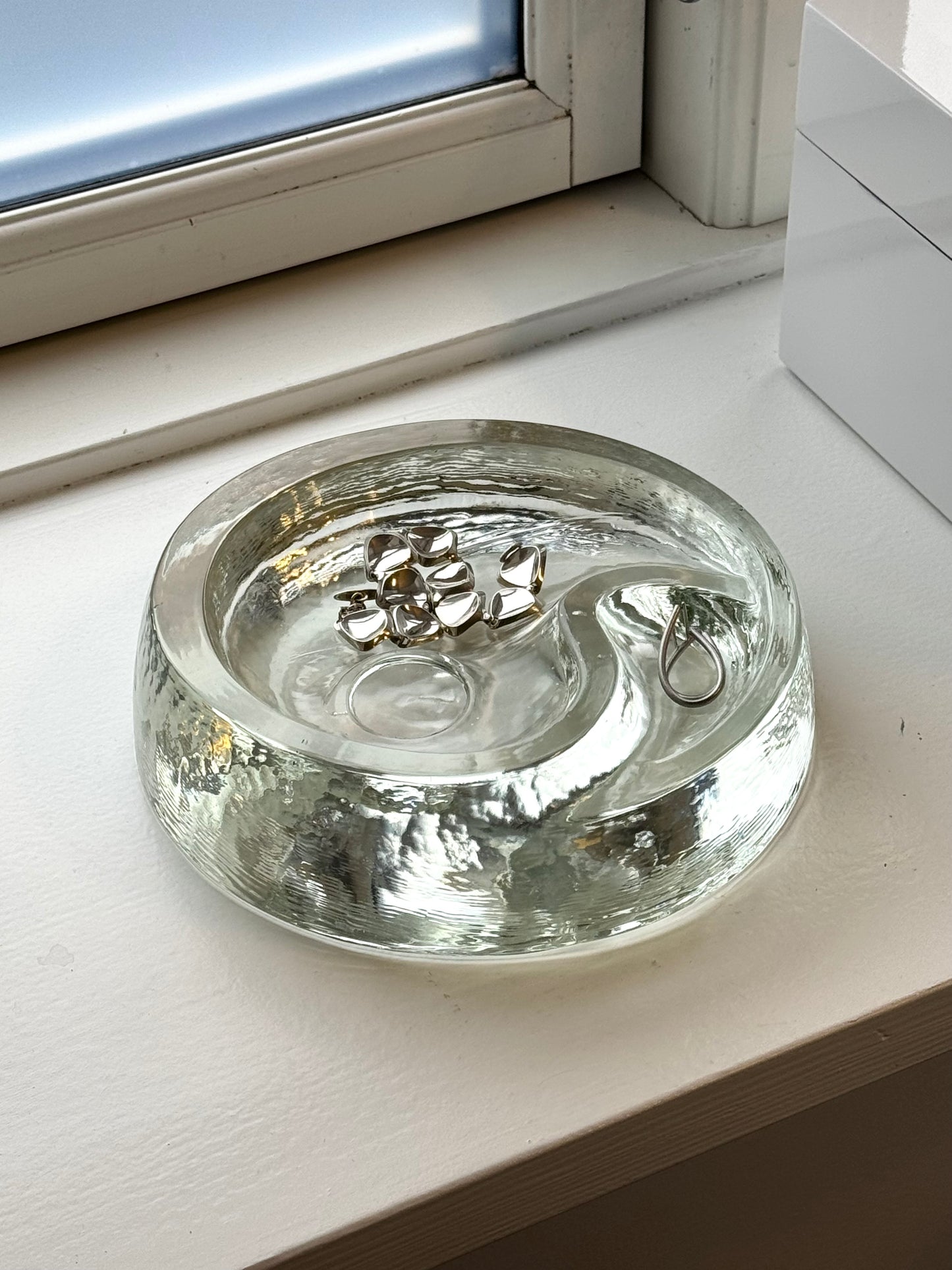 Heavy glass bowl