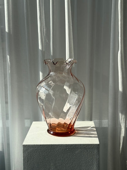 Swirling pink vase