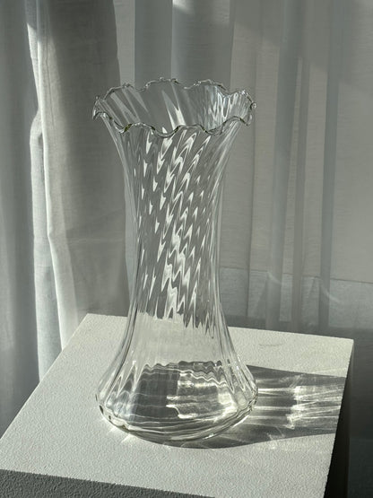 Tall swirling vase