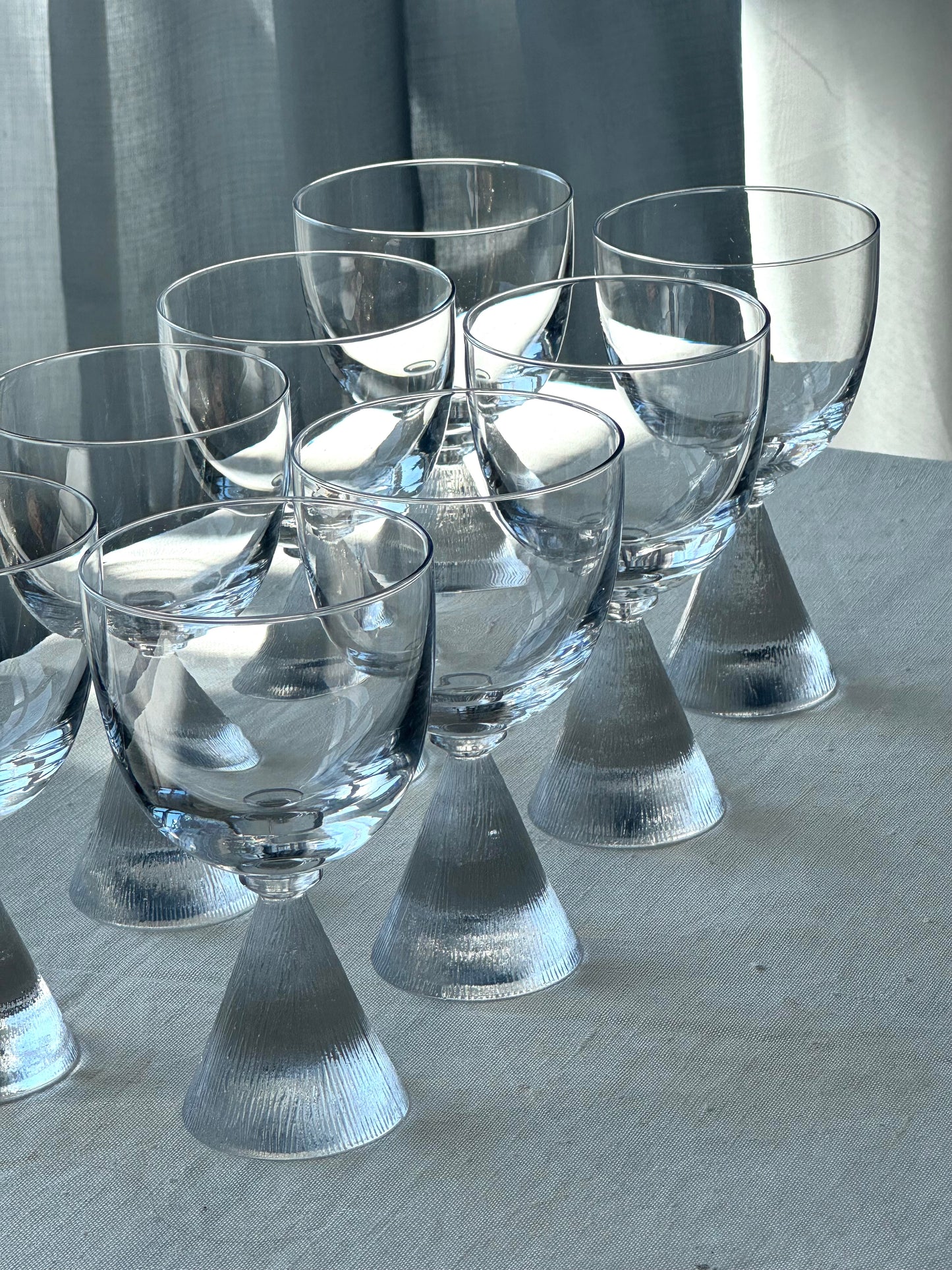 Cone stem glasses