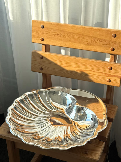 Silver plated clam dish