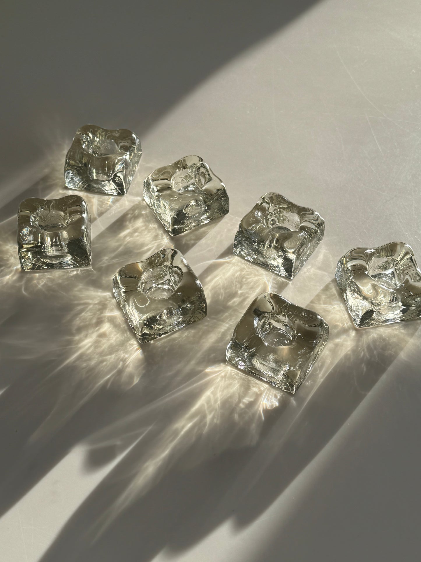 Glass candleholders