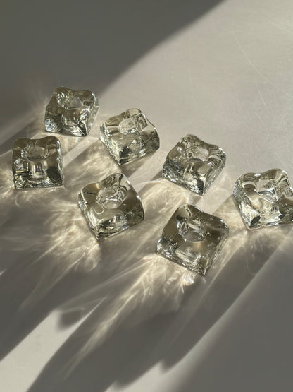 Glass candleholders