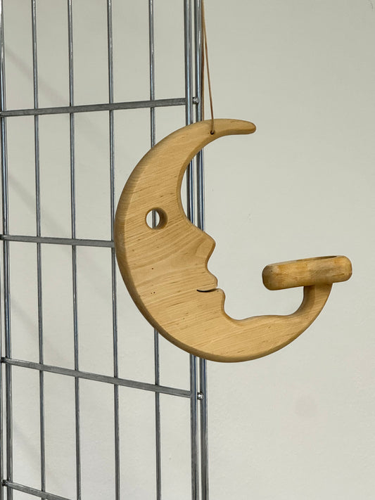 Wooden Moon Candleholder