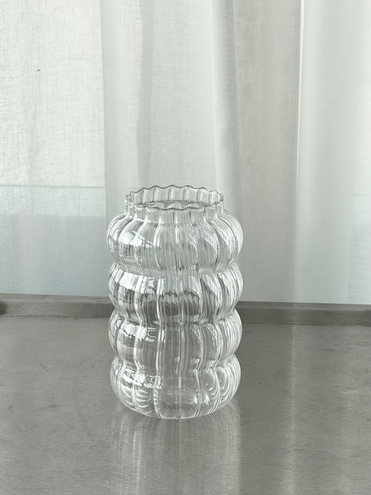 Small ribbed vase