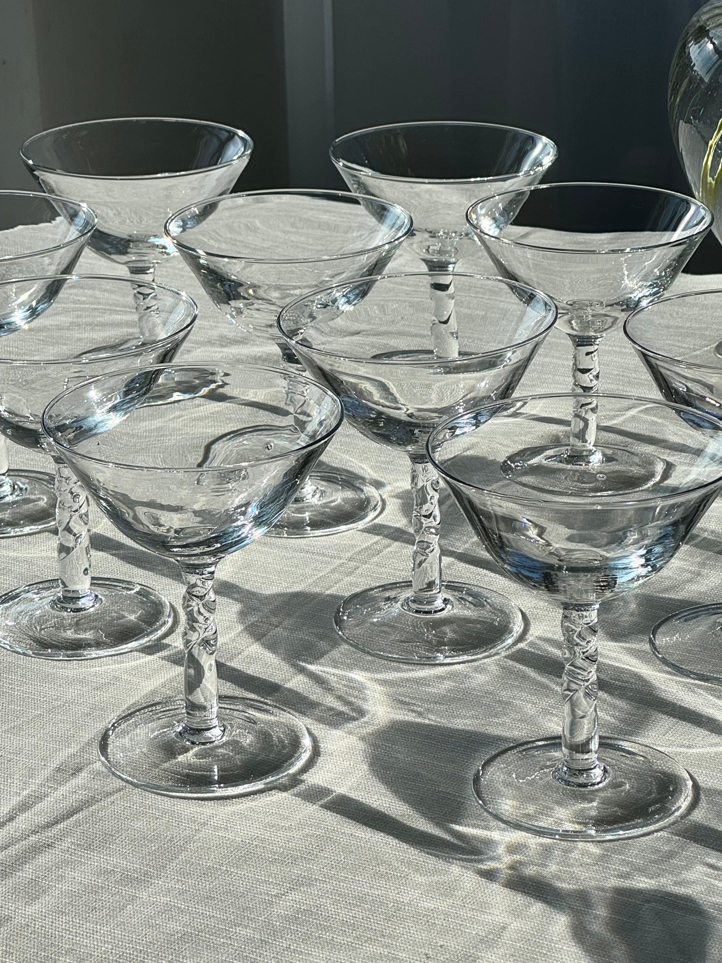 Handmade cocktail glasses