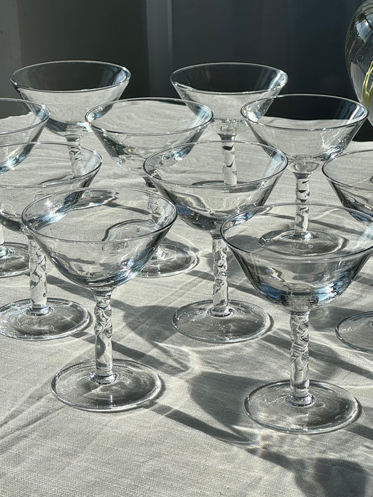 Handmade cocktail glasses