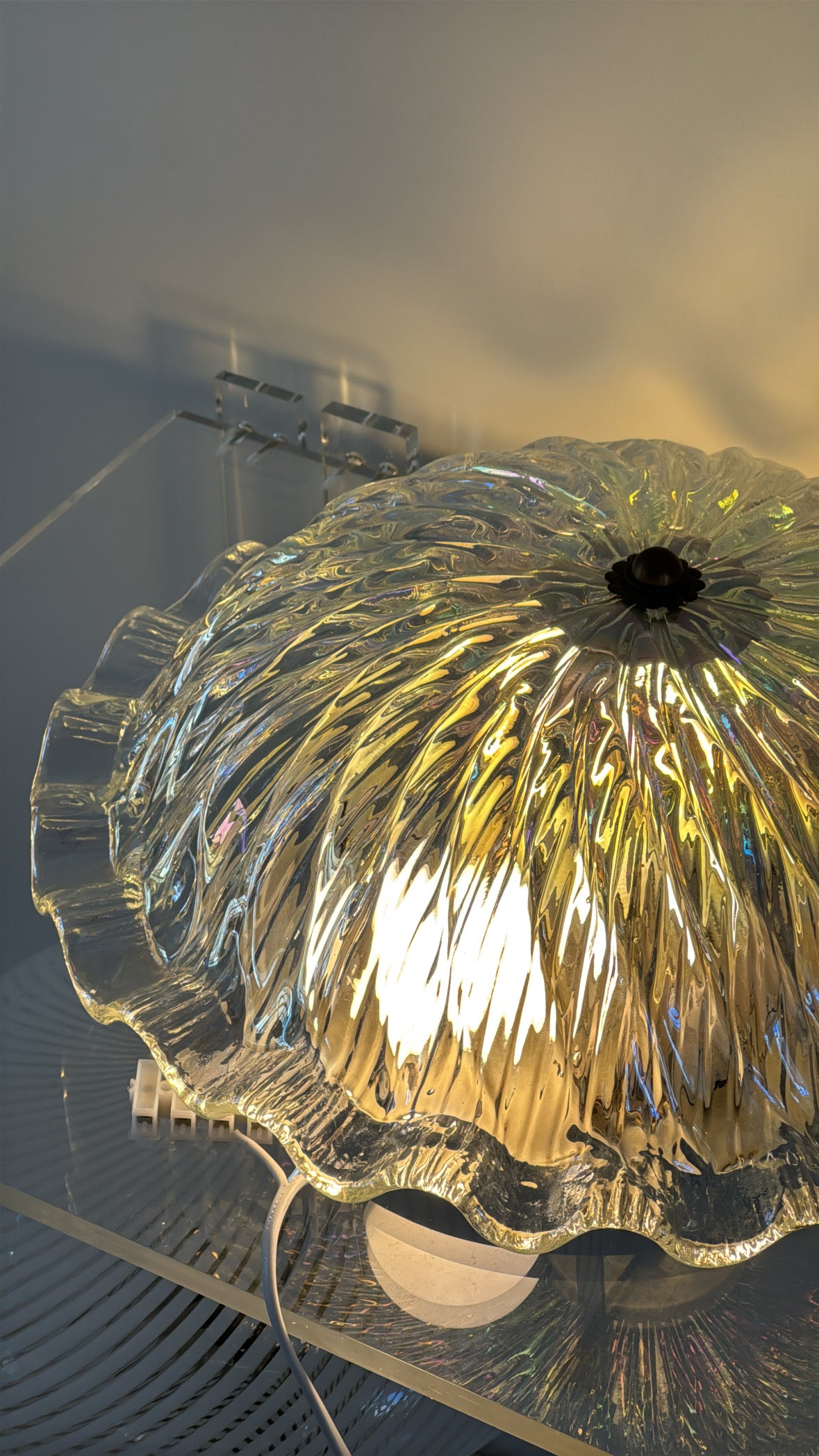 Iridescent Murano lamp