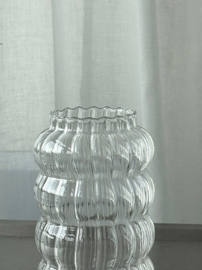 Small ribbed vase