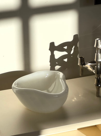 White Murano Bowl