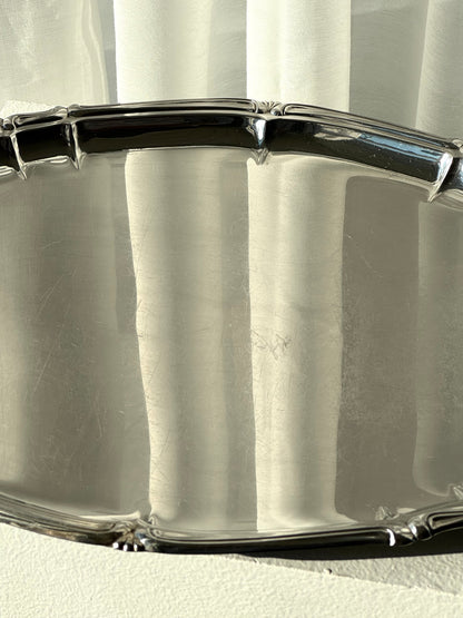 Oval inox tray