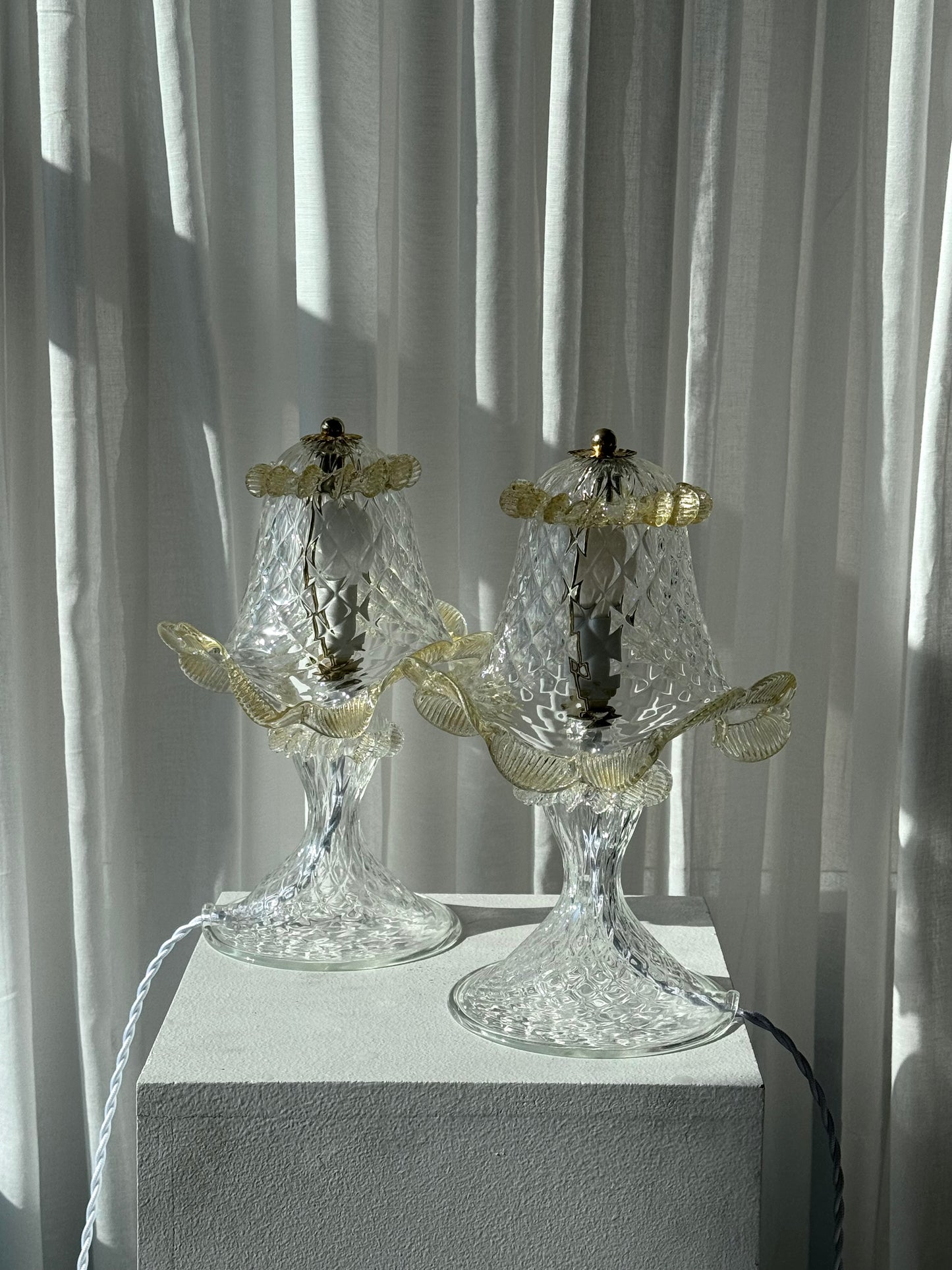 Vintage Murano table lamps