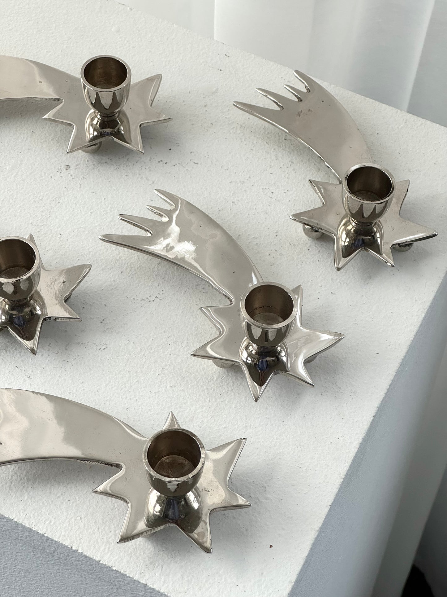 Shooting star candle holder