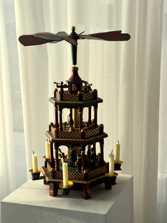 Brown and green pyramid