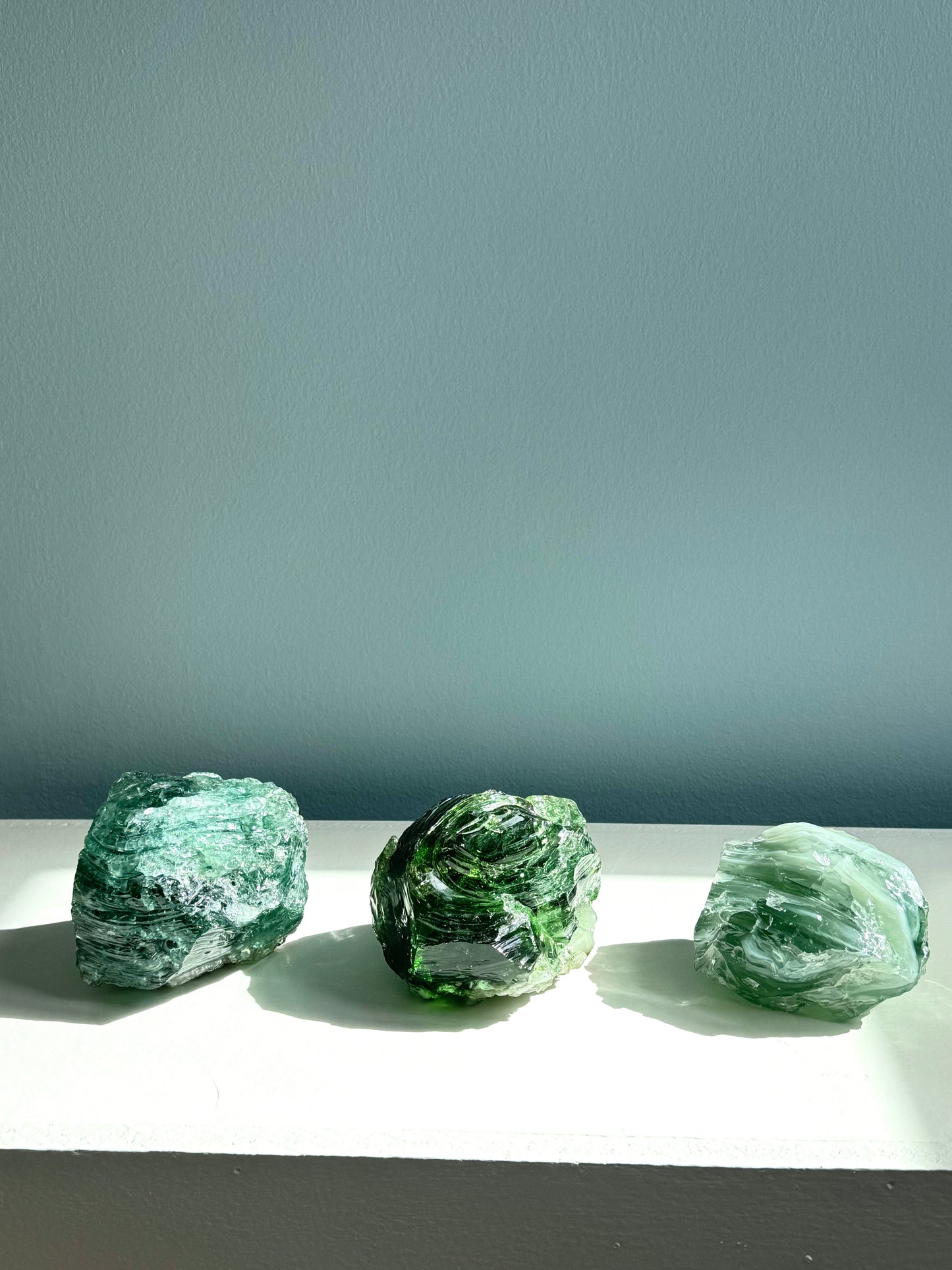 Raw glass decor