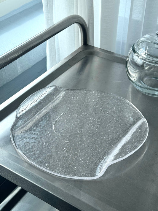 Chunky glass dish
