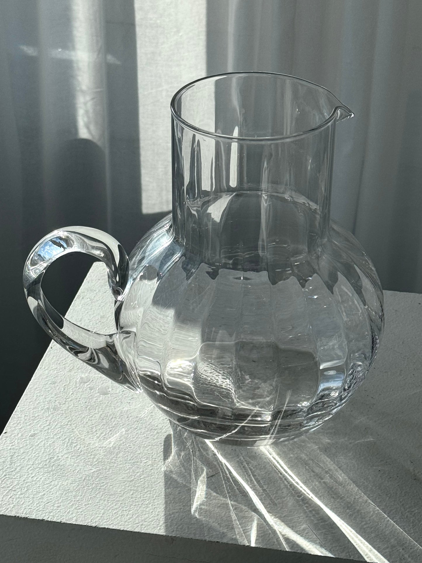 Heavy glass jug