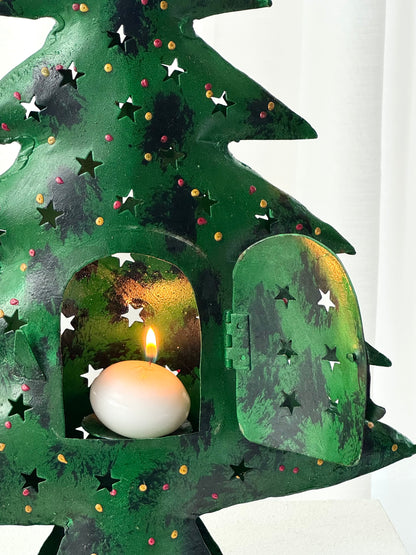 Christmas tree candle holder