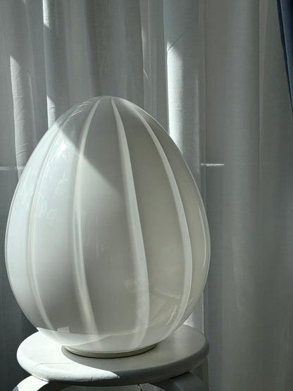 Vintage Murano egg lamp