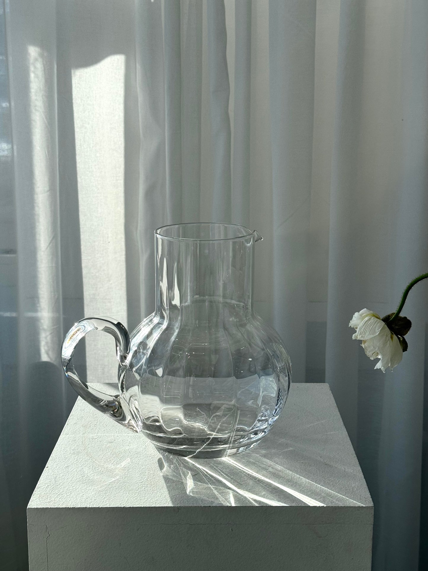Heavy glass jug