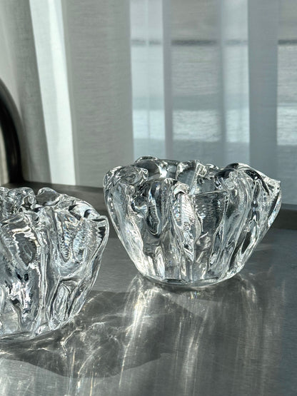Glass candleholder