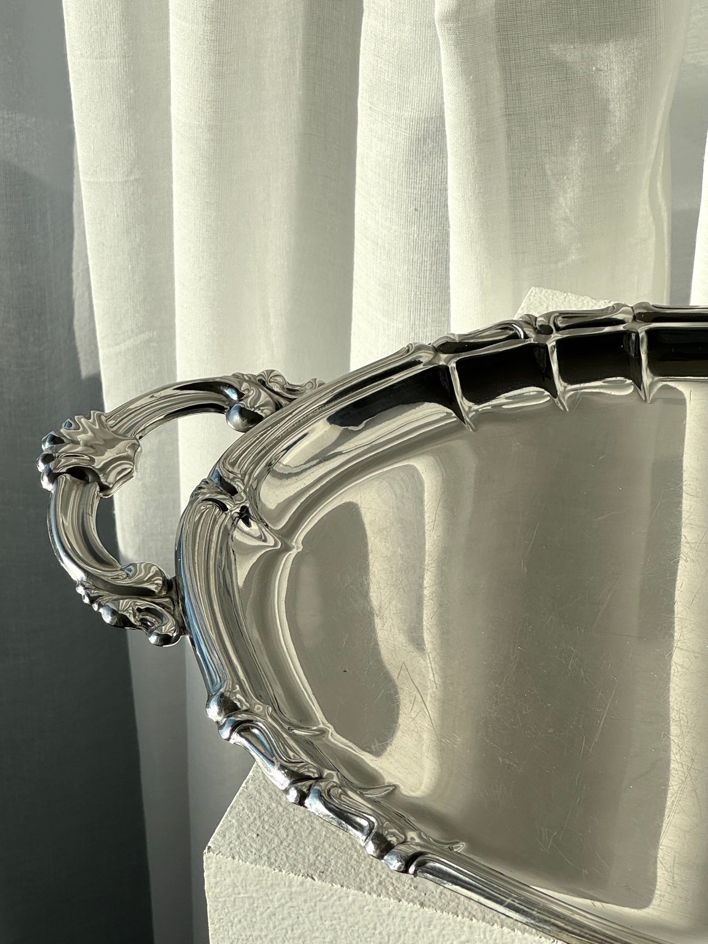 Oval inox tray