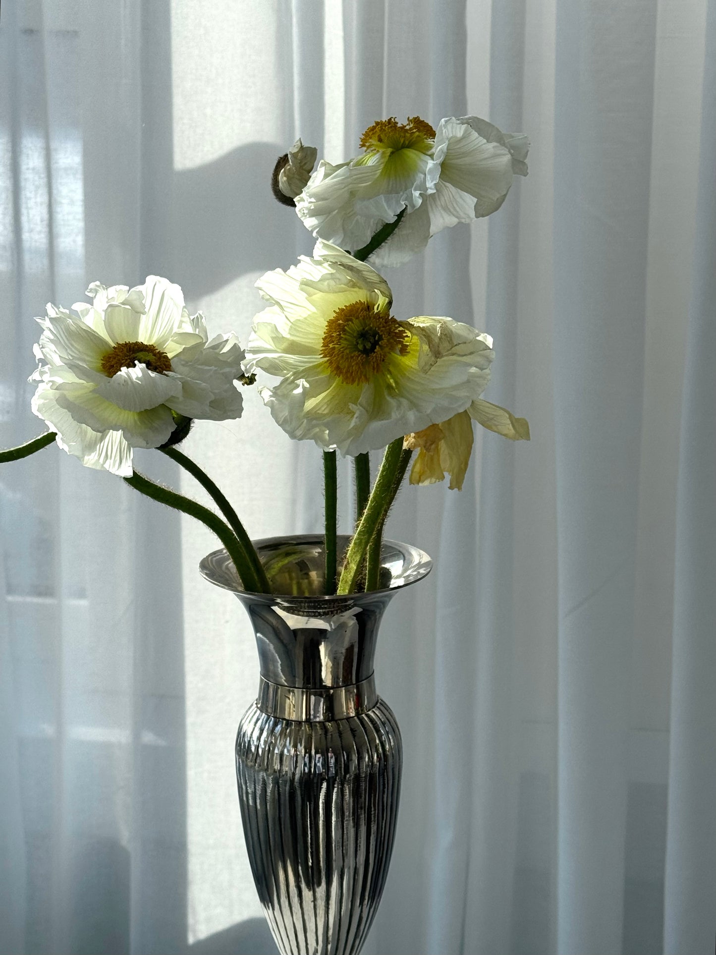 Silver plated vase