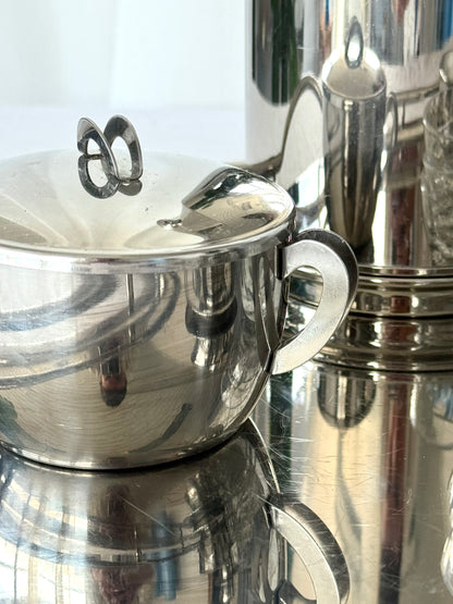 Steel sugar bowl