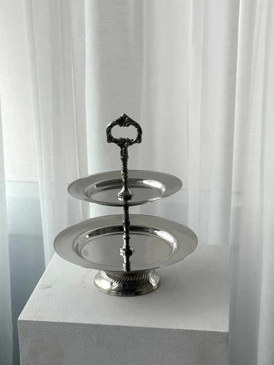 Silver plated etagere