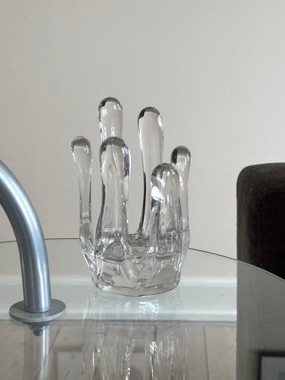 Glass candleholder