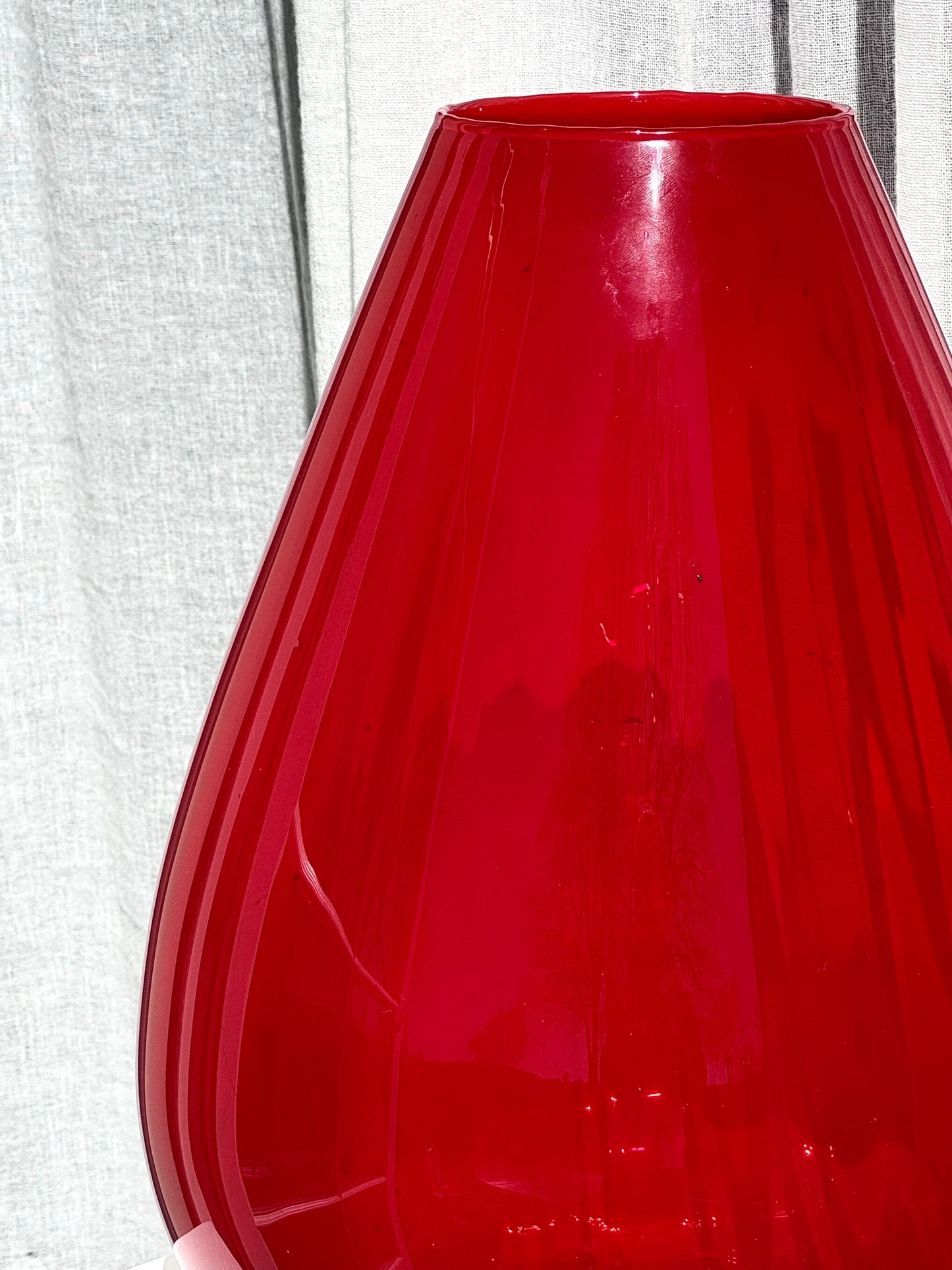 Heavy red vase