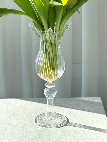 Tall Murano glass vase