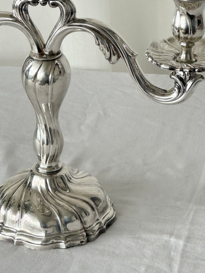 Silver plated candelabra
