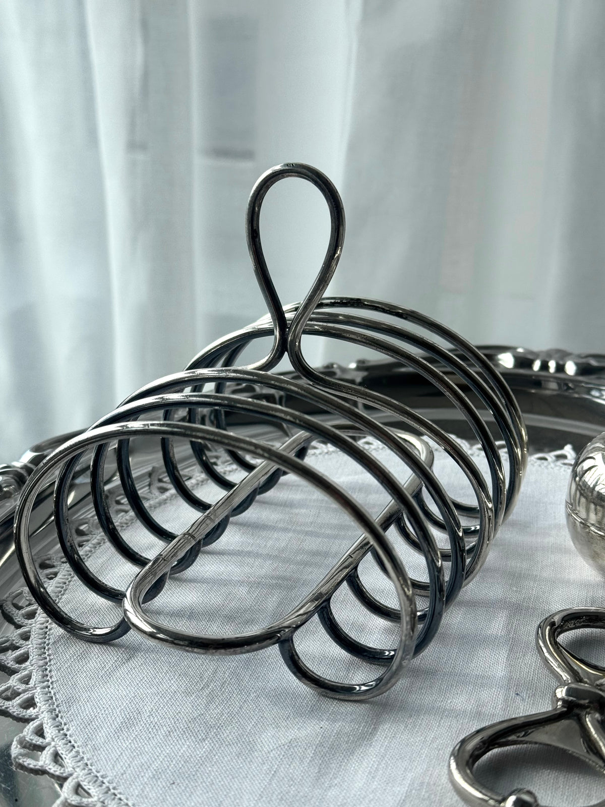 Silver plated toast rack
