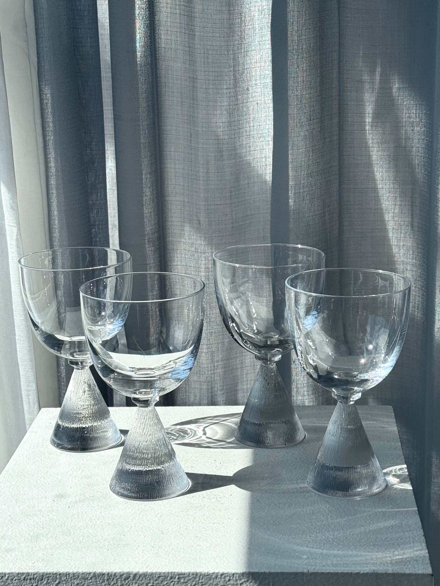 Cone stem glasses