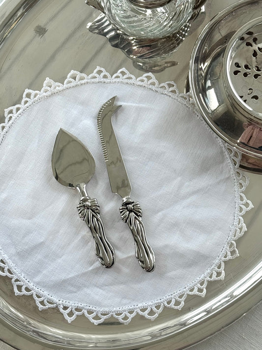 Silver plated cheese set