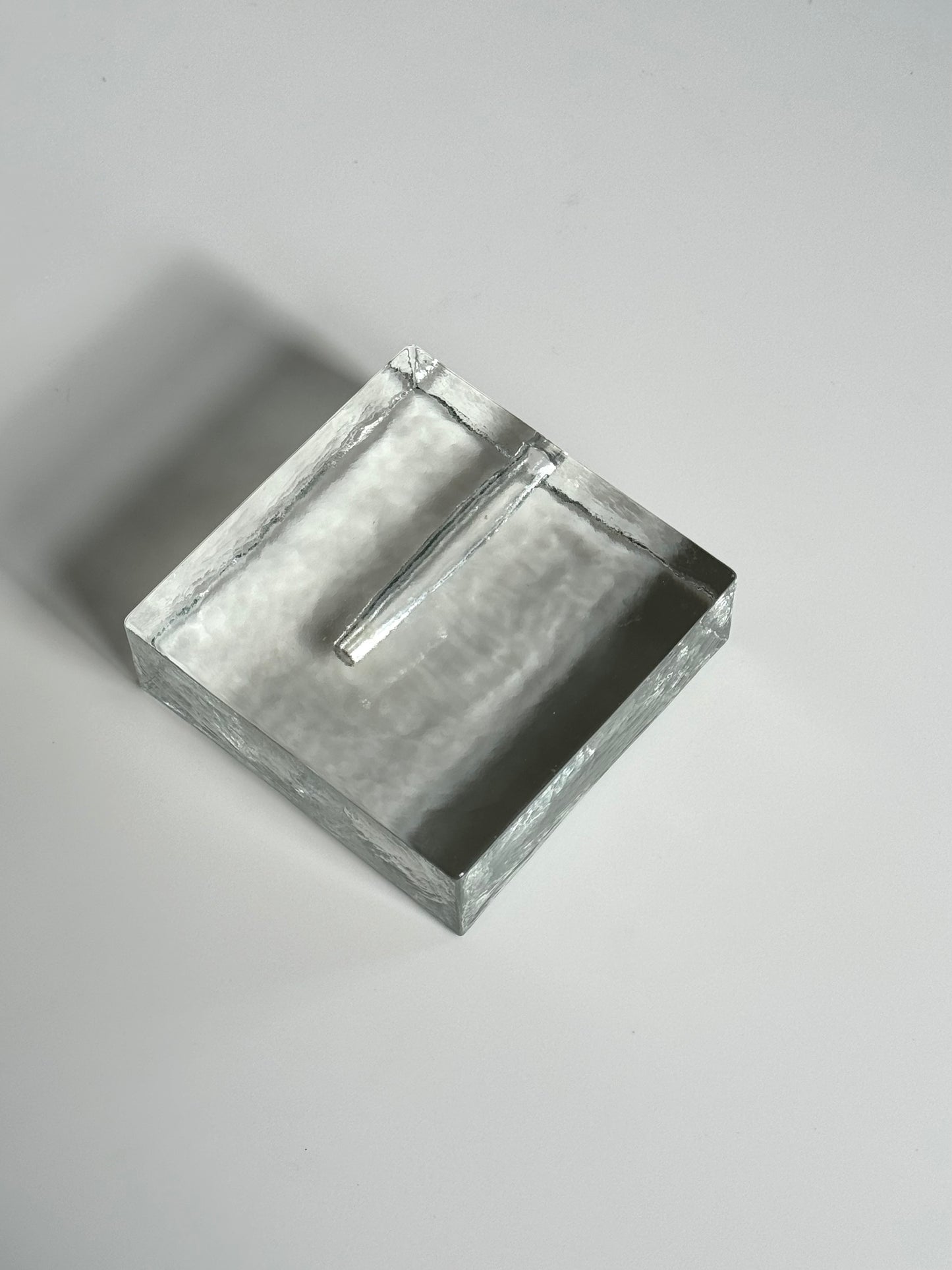 Square glass vase