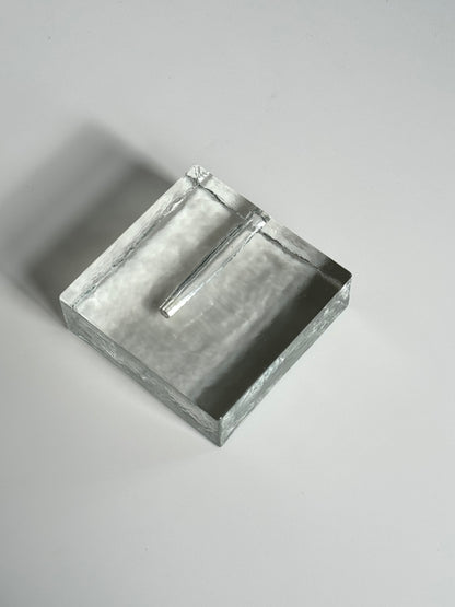 Square glass vase