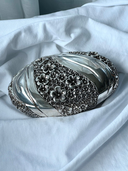 Silver plate jewelry box