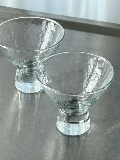 Structured cocktail glasses